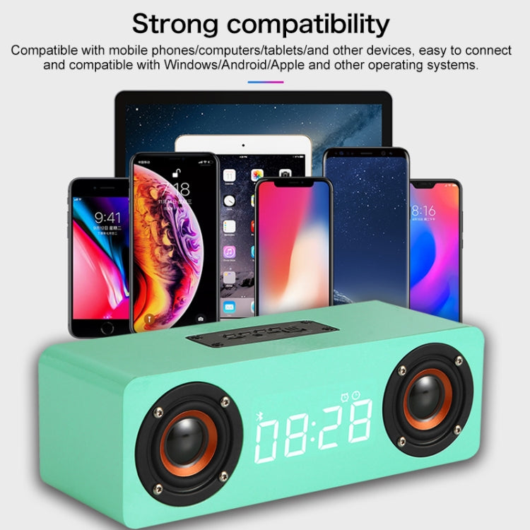 M5 Subwoofer Wooden Bluetooth 4.2 Speaker, Support TF Card & 3.5mm AUX & FM(Black) by buy2fix