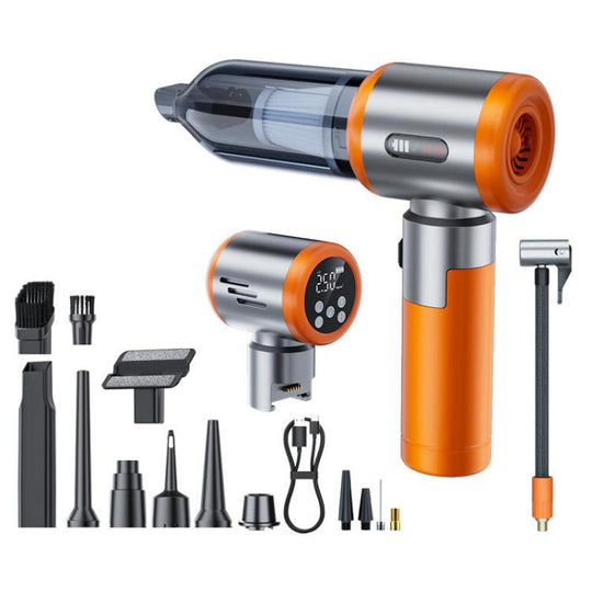 SUITU ZHST-6907D 2 in 1 Smart Brushless Handheld Car Vacuum Cleaner & Tire Inflator(Silver Orange)