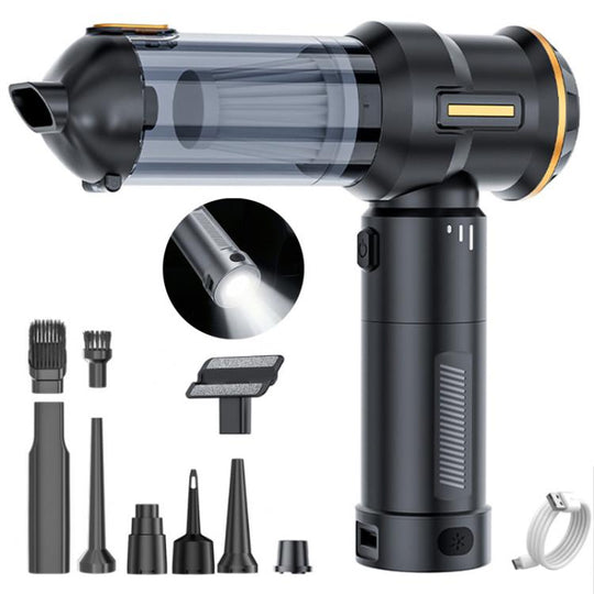 SUITU ST-6710A Plus Brushless Motor Handheld Blow Suction Combo Car Vacuum Cleaner with Inflator(Black Gold)