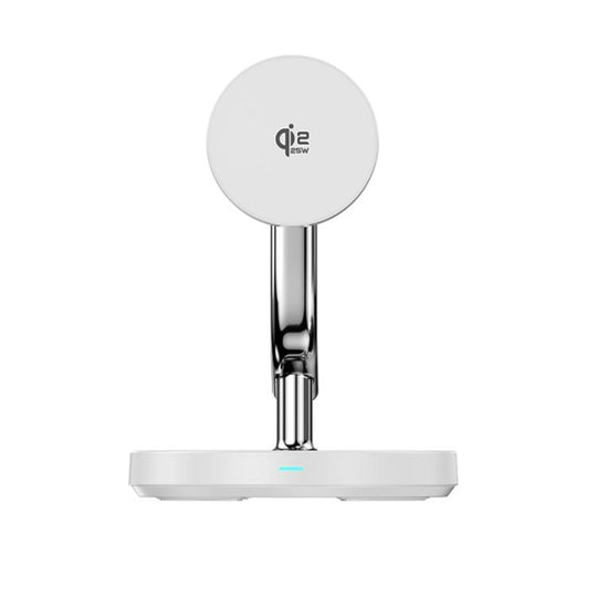 C72 Qi2.2 25W Magnetic Semiconductor Cooling 3 in 1 Wireless Charger(White)
