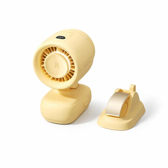 JisuLife Portable Oscillating Outdoor Fan for Strollers, Model:Life4 Clip Mini(Yellow)