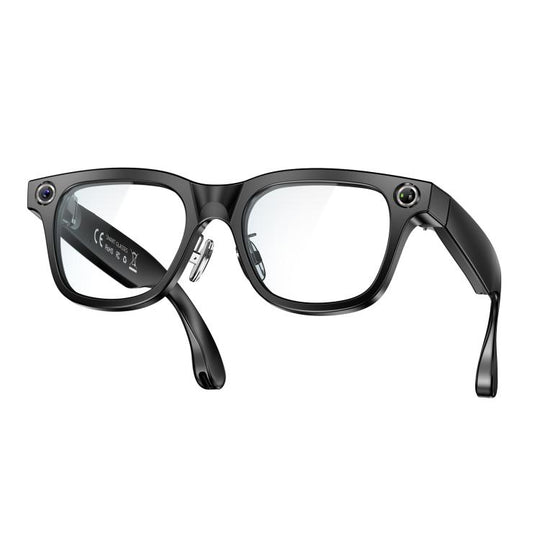 W660 Smart AI Glasses with 20MP HD Camera, BT Call, Video Recording, WiFi Transmission, Al Smart Voice Assistant, Type:Anti Blue Light Lens(Black)