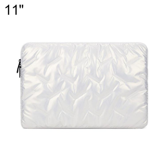 Stylish Padded Laptop Sleeve Minimalist Clutch Organizer, Size:11 inch(White)