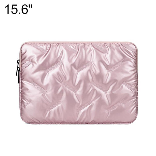 Stylish Padded Laptop Sleeve Minimalist Clutch Organizer, Size:15.6 inch(Pink)