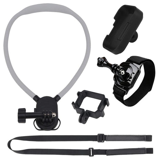 For DJI Osmo Pocket 4P Lazy Neck Bracket POV View Mount(Neck Mount & Strap & Wrist Strap Set)
