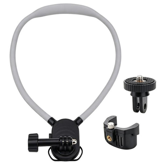 For Insta360 Luna Ultra Lazy Neck Bracket POV View Mount with 1/4 Screw Hole & Dual-Prong Mount(Adapter Neck Mount Set)
