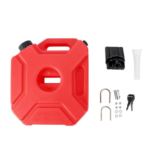 Car Plastic Fuel Tank Reserve Oil Container with Tool, Capacity:3L(Red)