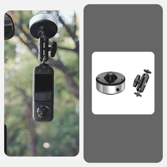 Xasurg Electric Vacuum Suction Cup Mount for DJI, Insta360, GoPro and Other Action Cameras, Type:Suction Cup + Arm(Black)