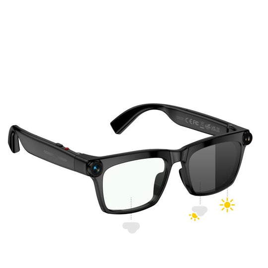 M10A AI Smart Glasses with 20MP Camera, HeyCyan App, AI Translation, Video Recording, Voice Assistant, Type:Photochromic(Black)