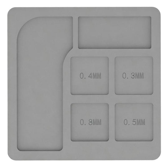 RF4 RF-PO20 Universal Multi-Size High-Temperature Resistant Heat Insulating Tin Plated Silicone Pad(Grey)