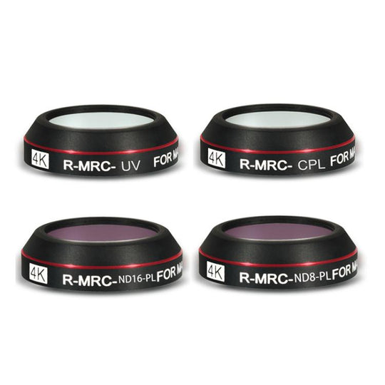 JSR RD Series Lens Filter Set For SJCAM SJC300 / 400 / 400 Pro, Filter:4 in 1 UV CPL ND8/16PL