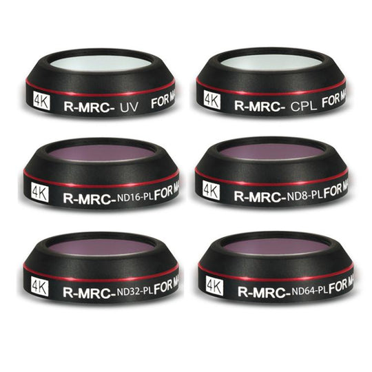 JSR RD Series Lens Filter Set For SJCAM SJC300 / 400 / 400 Pro, Filter:6 in 1 UV CPL NDPL