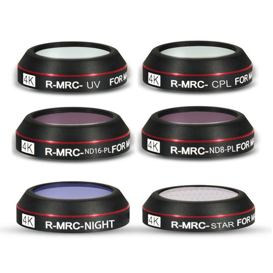 JSR RD Series Lens Filter Set For SJCAM SJC300 / 400 / 400 Pro, Filter:6 in 1 Mixed Filter