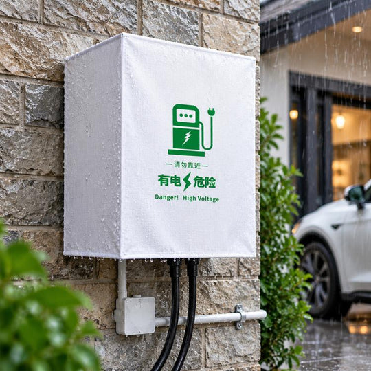 EV Charging Pile Waterproof Dustproof Snowproof Cover, Type:Wall-mounted L(Silver)