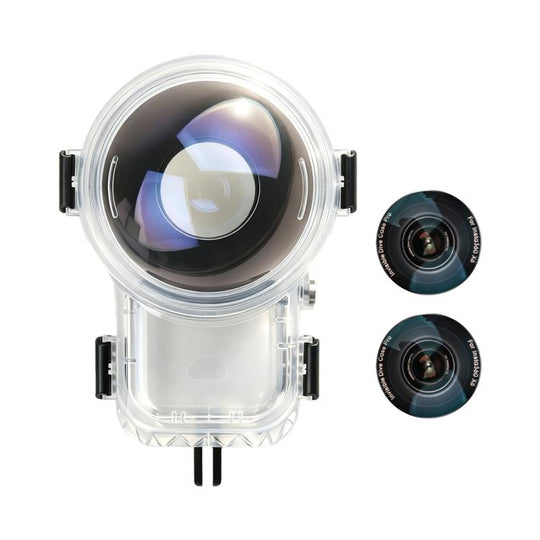 For Insta360 X6 Invisible Dive Housing 60m Waterproof Case with Dedicated Lens & 2-Prong Base(Transparent)
