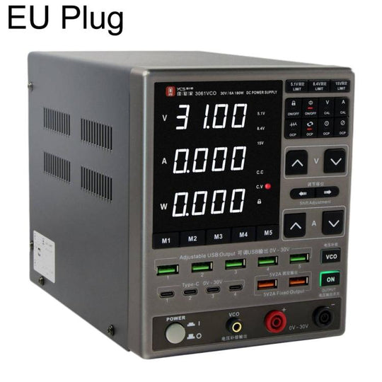 YCS 3061VCO 30V / 6A Adjustable Digital Display DC Power Supply with OCP Protection, Plug:EU Plug