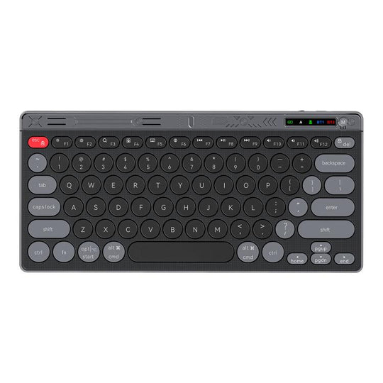 HXSJ MK781 One-touch Switching 2.4G Wireless Bluetooth Scissors Keyboard(Black)