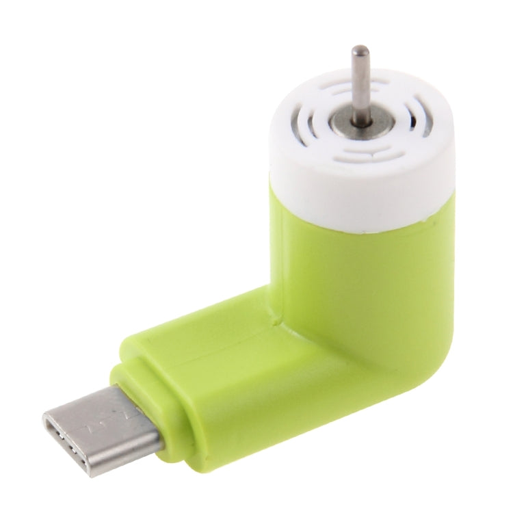 Fashion USB 3.1 Type-C Port Mini Fan with Two Leaves, For Mobile Phone with OTG Function(Green) - USB Fan by buy2fix | Online Shopping UK | buy2fix
