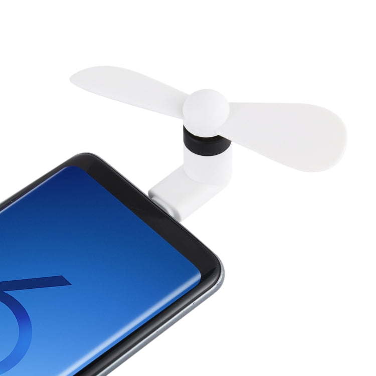 Fashion USB 3.1 Type-C Port Mini Fan with Two Leaves, For Mobile Phones with OTG Function(White) - USB Fan by buy2fix | Online Shopping UK | buy2fix