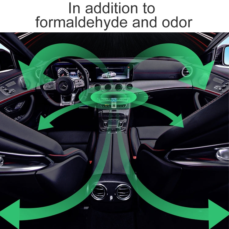 2 in 1 Car Negative-ion  Aromatherapy Air Purifier Humidifier + Dual USB Port Car Charger (Silver) - Air Purifier by buy2fix | Online Shopping UK | buy2fix