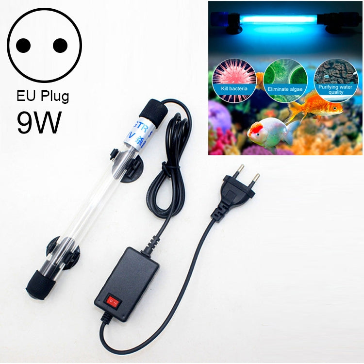 220V 9W UV Ultraviolet Algae Disinfection Fish Tank Lamp, EU Plug - Fish Tank Lamps by buy2fix | Online Shopping UK | buy2fix