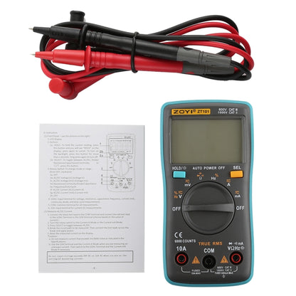 ZOYI ZT101 600V CAT III / 1000V CAT II 6000 Counts Portable Digital Multimeter AC / DC Current Voltage Tester Meter with Back-light LCD Screen & Holder - Current & Voltage Tester by buy2fix | Online Shopping UK | buy2fix