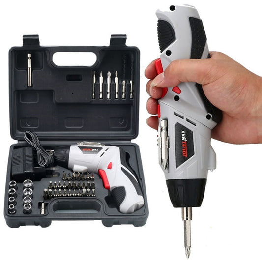 4.8V Multi-functional Household Electric Screwdriver Electric Drill Electric Screwdriver Set US Plug by buy2fix