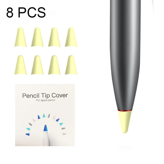 8 PCS Non-slip Mute Wear-resistant Nib Cover for M-pencil Lite (Yellow) - Pencil Accessories by buy2fix | Online Shopping UK | buy2fix