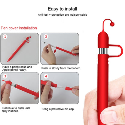 Apple Pen Cover Anti-lost Protective Cover for Apple Pencil (Red) - Pencil Accessories by buy2fix | Online Shopping UK | buy2fix