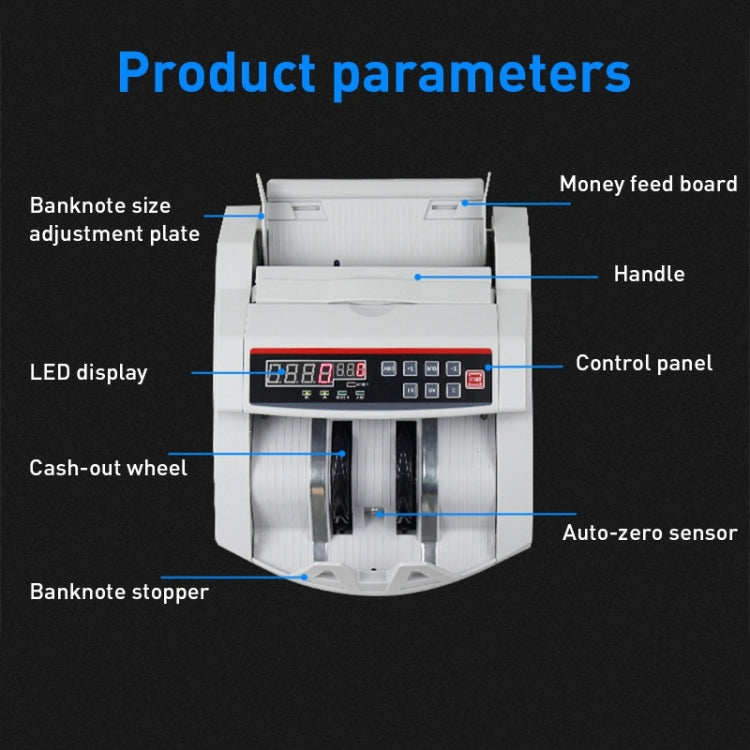 2108UV/IR Portable Multi-Currency Currency Counter, Specification: AU Plug - Currency Counter by buy2fix | Online Shopping UK | buy2fix