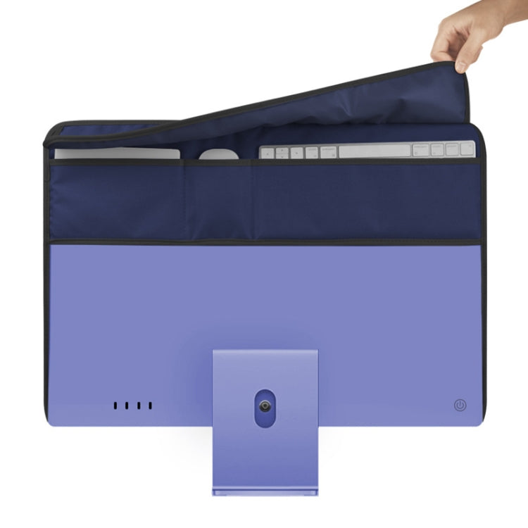 For 24 inch Apple iMac Portable Dustproof Cover Desktop Apple Computer LCD Monitor Cover with Storage Bag(Purple) by buy2fix