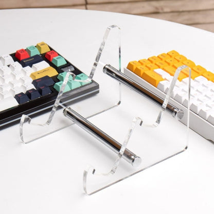 YX003-2 Double Layer Transparent Acrylic Detachable Keyboard Stand - Shelf & Hooks by buy2fix | Online Shopping UK | buy2fix