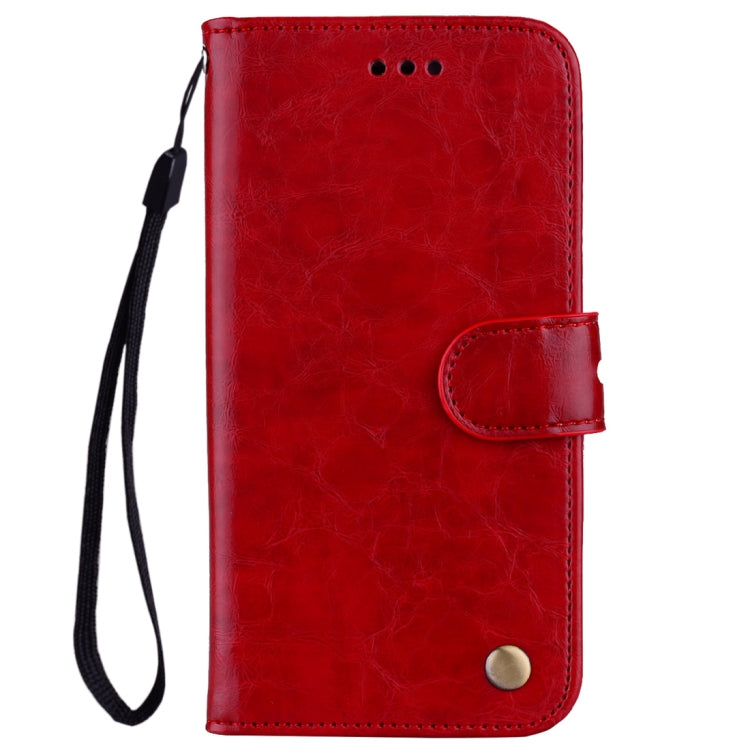 For Huawei P20 Lite Business Style Oil Wax Texture Horizontal Flip Leather Case with Holder & Card Slots & Wallet(Red) by buy2fix