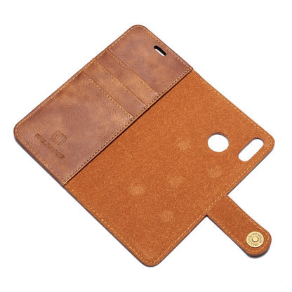 Crazy Horse Texture Flip Detachable Magnetic Leather Case for Huawei P20 Lite, with Holder & Card Slots & Wallet(Brown) - Huawei Cases by DG.MING | Online Shopping UK | buy2fix