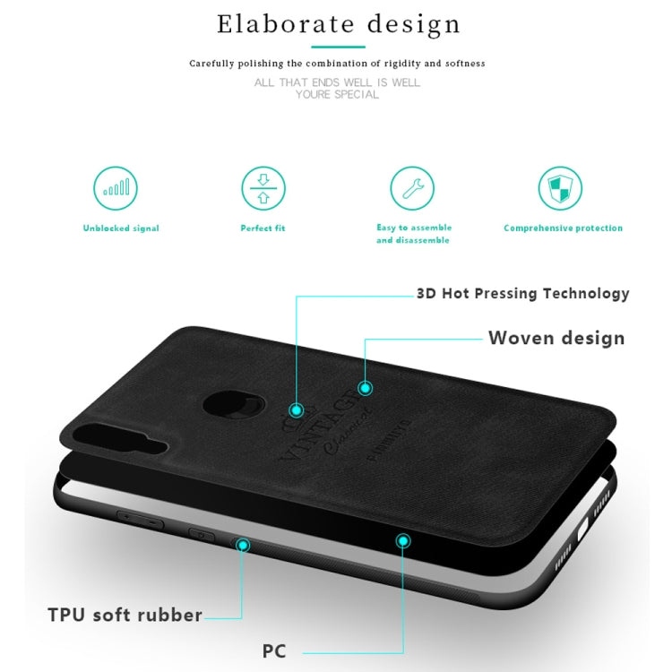 PINWUYO Shockproof Waterproof Full Coverage PC + TPU + Skin Protective Case for Huawei Y7 Prime (2019) (Grey) - Huawei Cases by PINWUYO | Online Shopping UK | buy2fix