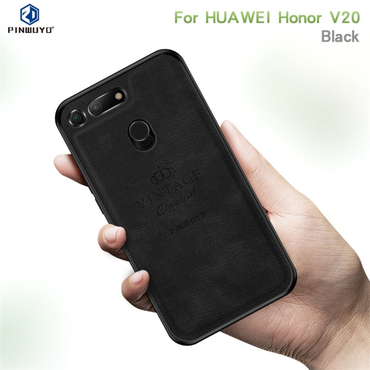 PINWUYO Shockproof Waterproof Full Coverage PC + TPU + Skin Protective Case for Huawei Honor View 20 (Black) - Honor Cases by PINWUYO | Online Shopping UK | buy2fix