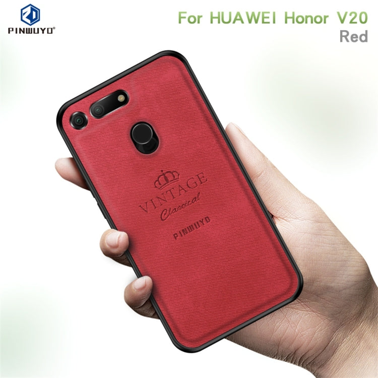 PINWUYO Shockproof Waterproof Full Coverage PC + TPU + Skin Protective Case for Huawei Honor View 20 (Red) - Honor Cases by PINWUYO | Online Shopping UK | buy2fix