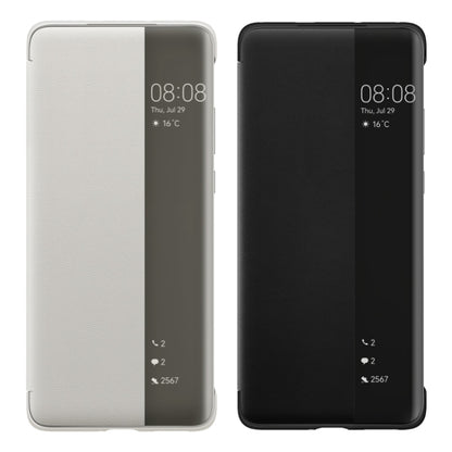 For Huawei P50 Pro Smart Display View Window Flip Leather Protective Case with Sleep / Wake-up Function(Grey) - Huawei Cases by Huawei | Online Shopping UK | buy2fix