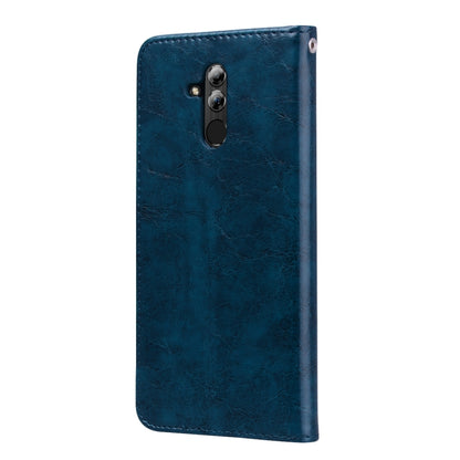 Business Style Oil Wax Texture Horizontal Flip Leather Case for Huawei Mate 20 Lite, with Holder & Card Slots & Wallet (Blue) - Huawei Cases by buy2fix | Online Shopping UK | buy2fix