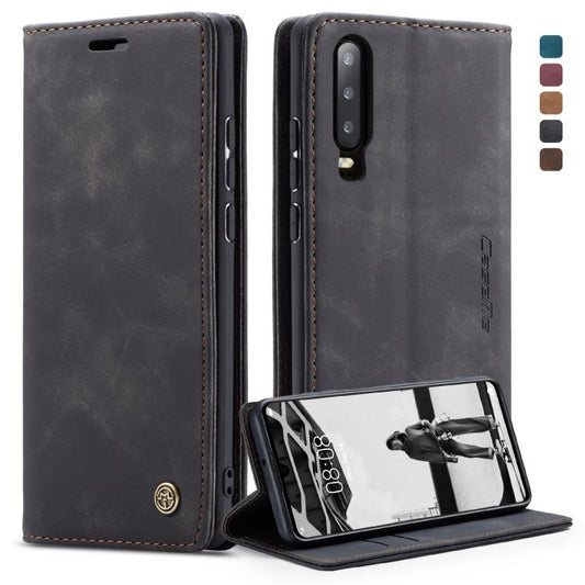 CaseMe-013 Multifunctional Retro Frosted Horizontal Flip Leather Case for Huawei P30, with Card Slot & Holder & Wallet (Black) by CaseMe