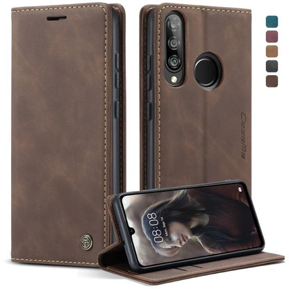 CaseMe-013 Multifunctional Retro Frosted Horizontal Flip Leather Case for Huawei P30 Lite, with Card Slot & Holder & Wallet (Coffee) by CaseMe