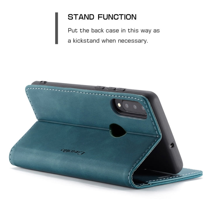 CaseMe-013 Multifunctional Retro Frosted Horizontal Flip Leather Case for Huawei P30 Lite, with Card Slot & Holder & Wallet (Blue) by CaseMe