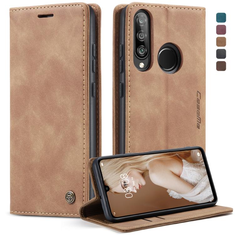 CaseMe-013 Multifunctional Retro Frosted Horizontal Flip Leather Case for Huawei P30 Lite, with Card Slot & Holder & Wallet (Brown) by CaseMe