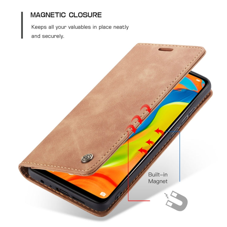 CaseMe-013 Multifunctional Retro Frosted Horizontal Flip Leather Case for Huawei P30 Lite, with Card Slot & Holder & Wallet (Brown) by CaseMe