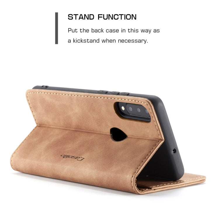 CaseMe-013 Multifunctional Retro Frosted Horizontal Flip Leather Case for Huawei P30 Lite, with Card Slot & Holder & Wallet (Brown) by CaseMe
