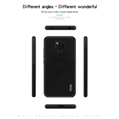 MOFI Shockproof TPU + PC + Cloth Pasted Case for Huawei Mate 20 X(Black) - Huawei Cases by MOFI | Online Shopping UK | buy2fix