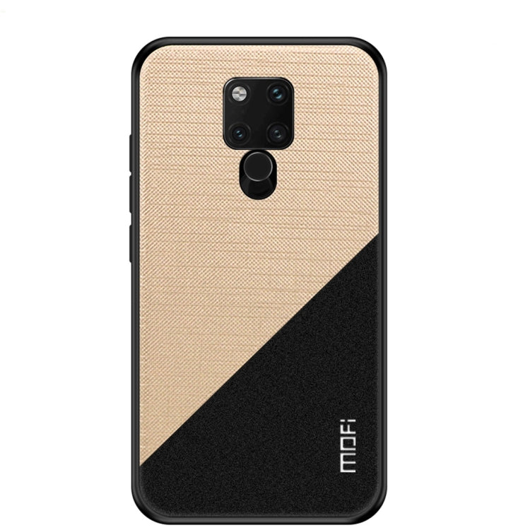 MOFI Shockproof TPU + PC + Cloth Pasted Case for Huawei Mate 20 X(Gold) - Huawei Cases by MOFI | Online Shopping UK | buy2fix