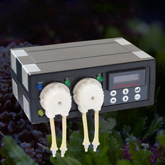 Jebao DP-2 4W Auto Dosing Pump Peristalsis Pump 2-Channel Dosing Aquarium Tank Coral Reef Automatic Feeder Liquid Dispenser, US Plug - Feeders by buy2fix | Online Shopping UK | buy2fix