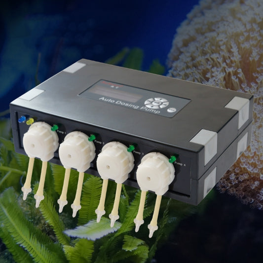 Jebao DP-4 7.5W Auto Dosing Pump Peristalsis Pump 4-Channel Dosing Aquarium Tank Coral Reef Automatic Feeder Liquid Dispenser, US Plug - Feeders by buy2fix | Online Shopping UK | buy2fix