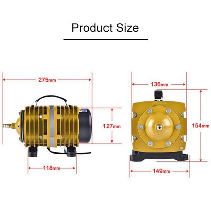 ACO-008A 160W 115L/Min Electromagnetic Air Pump Compressor Seafood Fish Tank Increase Oxygen Air Flow Spliter, US Plug - Air Pumps by buy2fix | Online Shopping UK | buy2fix